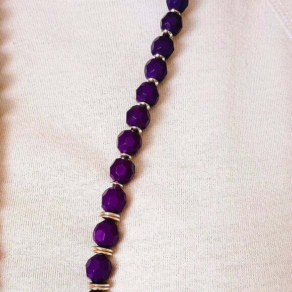 Chico's Chania Long Beaded Necklace 40" Multicolor Silver Tone New - Picture 4 of 10